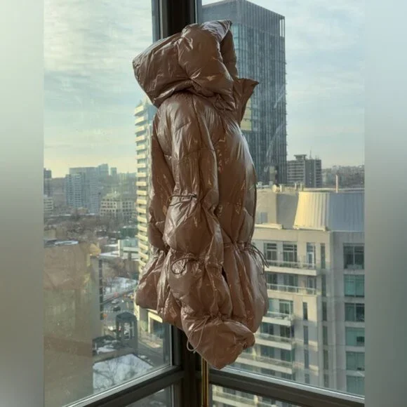 🆕 ALO YOGA 🧿 NWOT Stunner Puffer Jacket, Dusty Rose - Sz L / US 12 - 14 - Picture 5 of 15